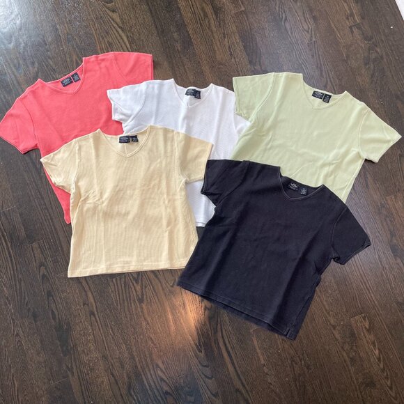 BUNDLE: Petite Medium V-Neck Tshirts - Sonoma Petite Brand - Picture 1 of 10